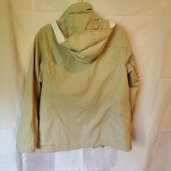 IZ Sport Beige Hooded Windbreaker Jacket Size M - Picture 8 of 11